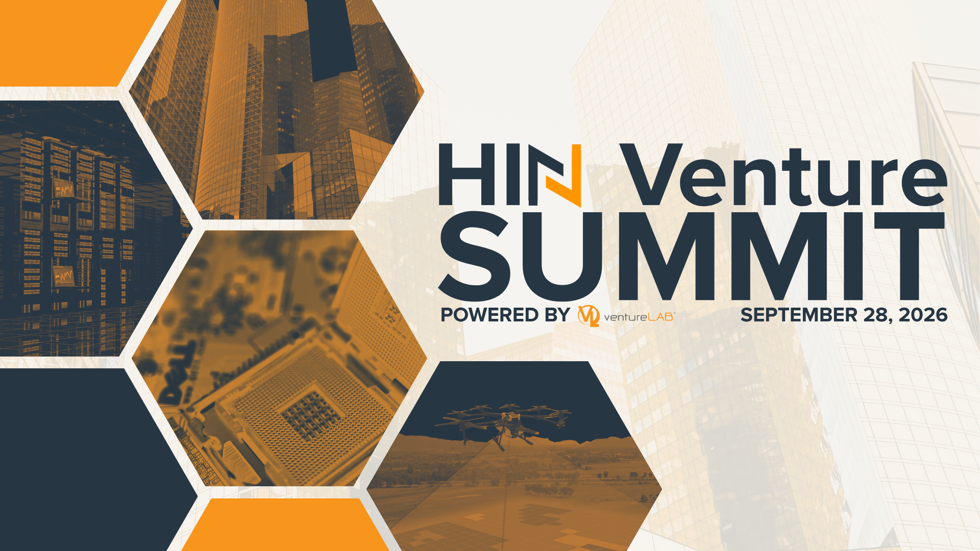 HIN Venture Summit banner, powered by ventureLAB, September 28, 2026